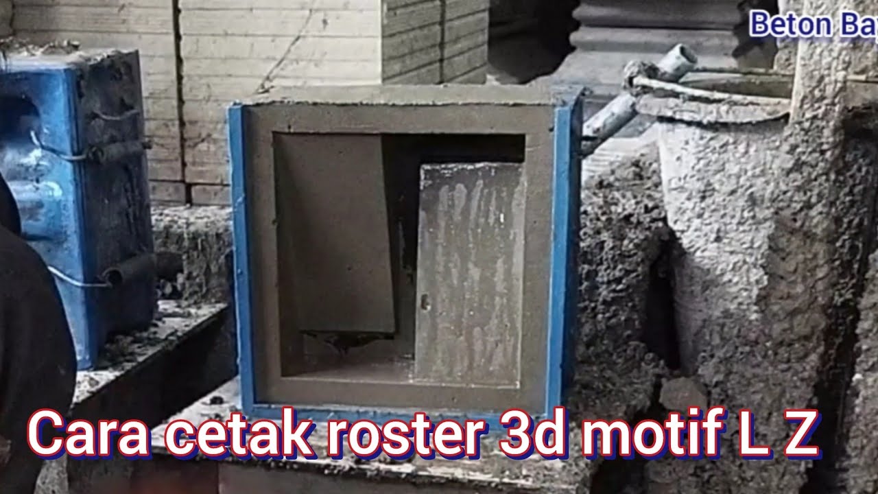 Tutorial cetak roster beton 3d motif lubang Z #diy 