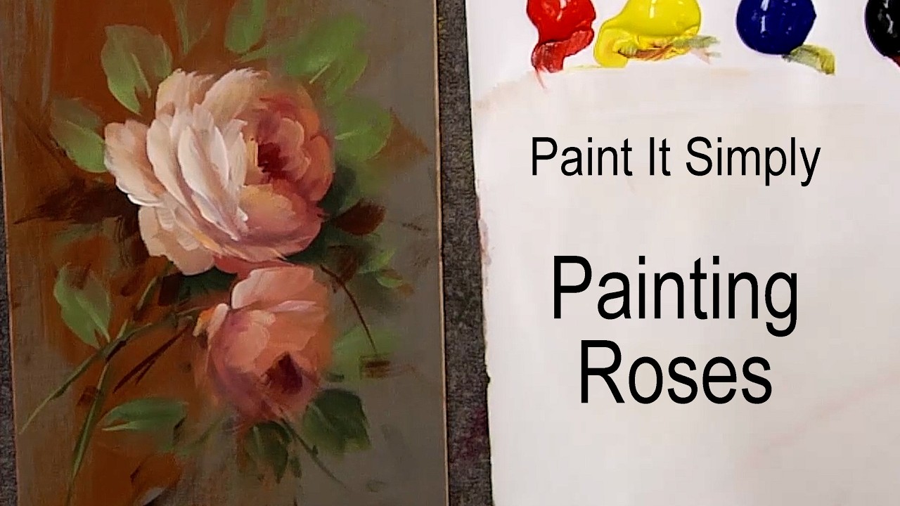 Как нарисовать розу, используя техники Paint It Simply.