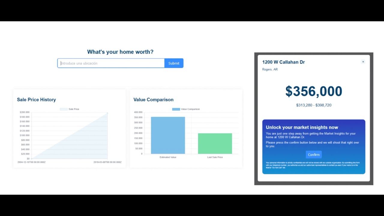 Free Home Valuation Widget for Real Estate Websites with IDX Broker and GHL Integration