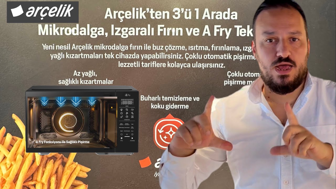Arkadaş Air FRY”li Mikrodalga “mı OLUR ? Arçelik MD 260 AF DB Mikrodalga Fırın A Fry