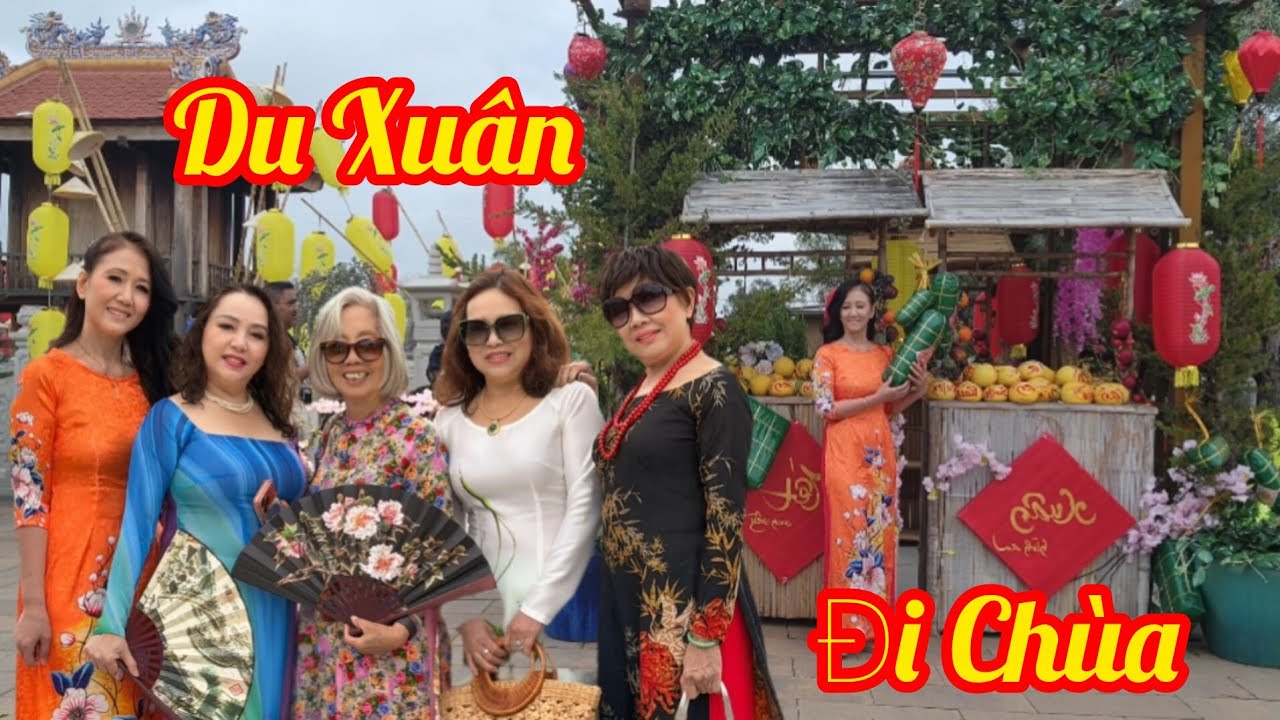 Du Xuân Đi Chùa Tâm Từ Đầu Năm l Cô Út Củ Chi USA #AoDaiVietnam