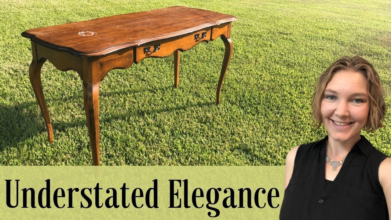 Using a PAINT WASH on furniture | Elegant Desk Makeover