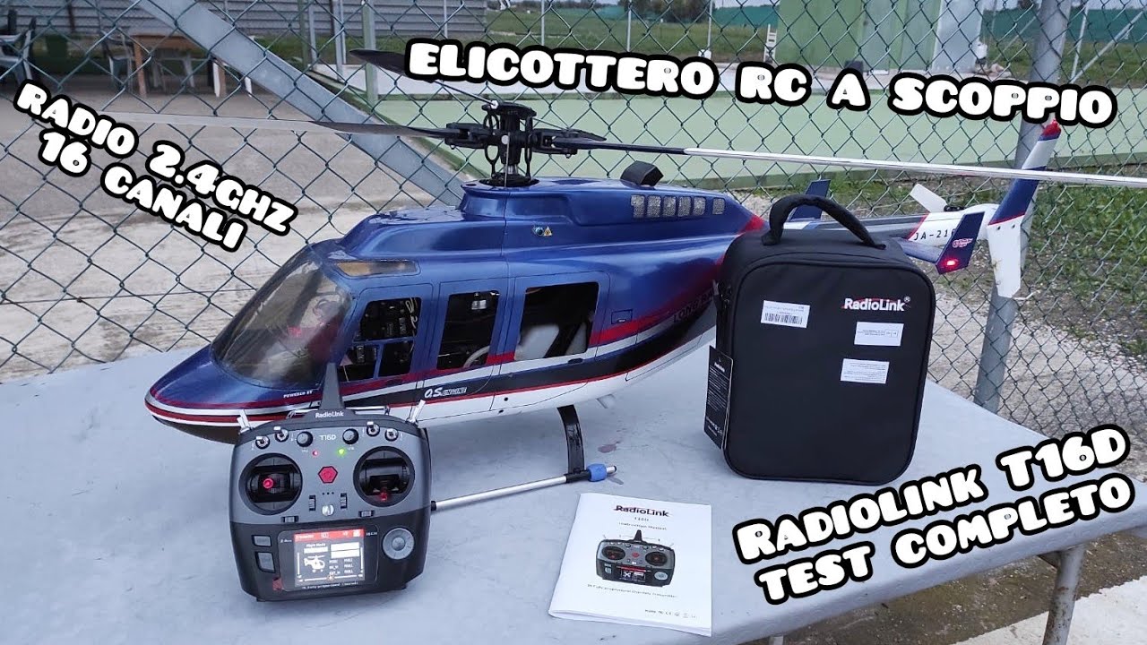 Con la Radiolink T16D 16ch 2.4ghz ho PILOTATO un elicottero RC a scoppio [recensione completa]