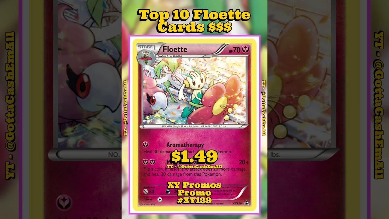 Top 10 RAREST Floette Pok&eacute;mon Cards EVER! 🌸💎 (Most Valuable Floette Cards) #pokemon #top10 #tcg