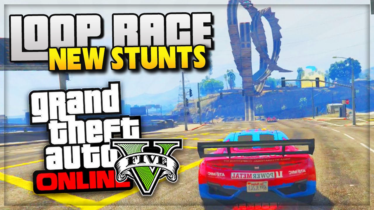 GTA 5 Online Modded LOOPING STUNT RACE! Online Funny Moments - (GTA V PS4 Gameplay)
