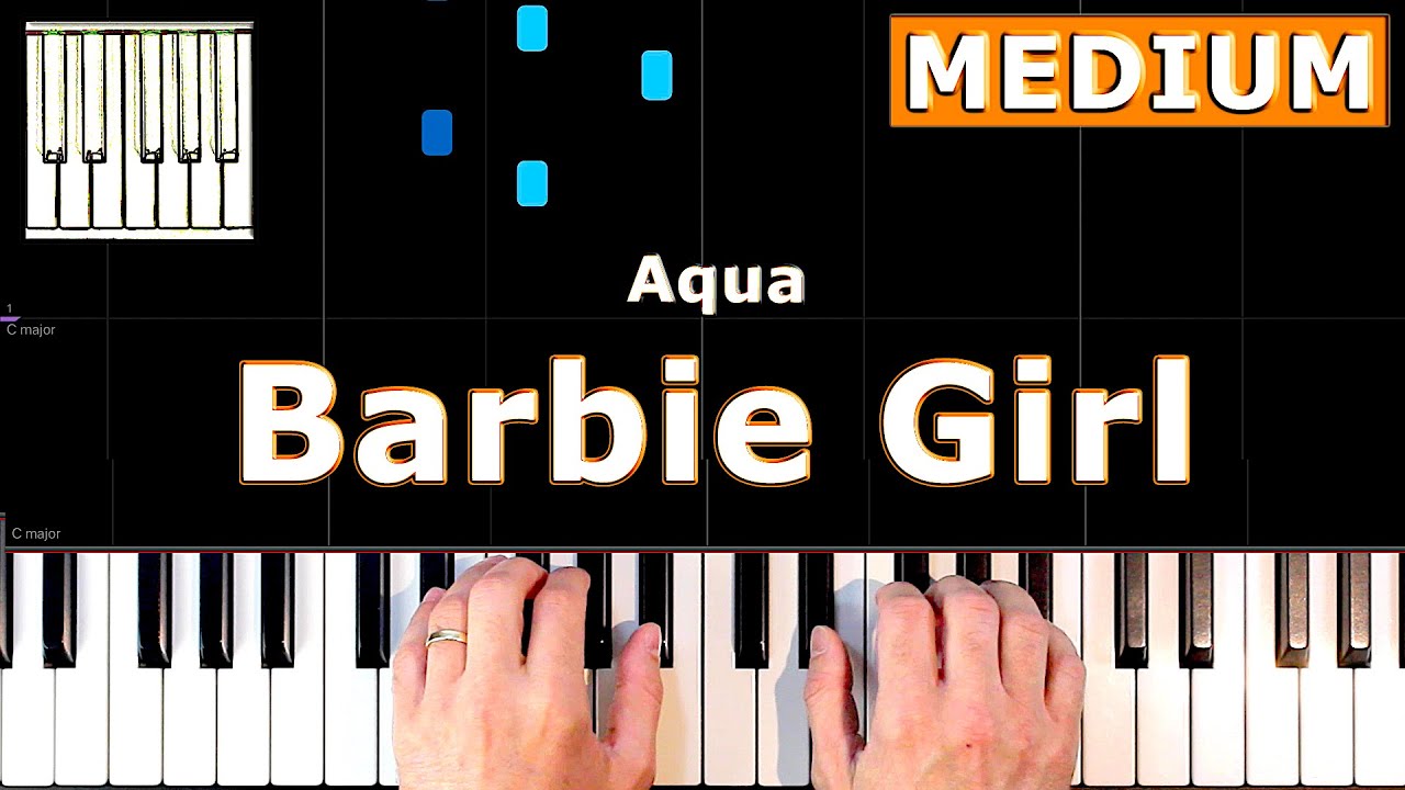 Aqua - Barbie Girl - Piano Tutorial Easy