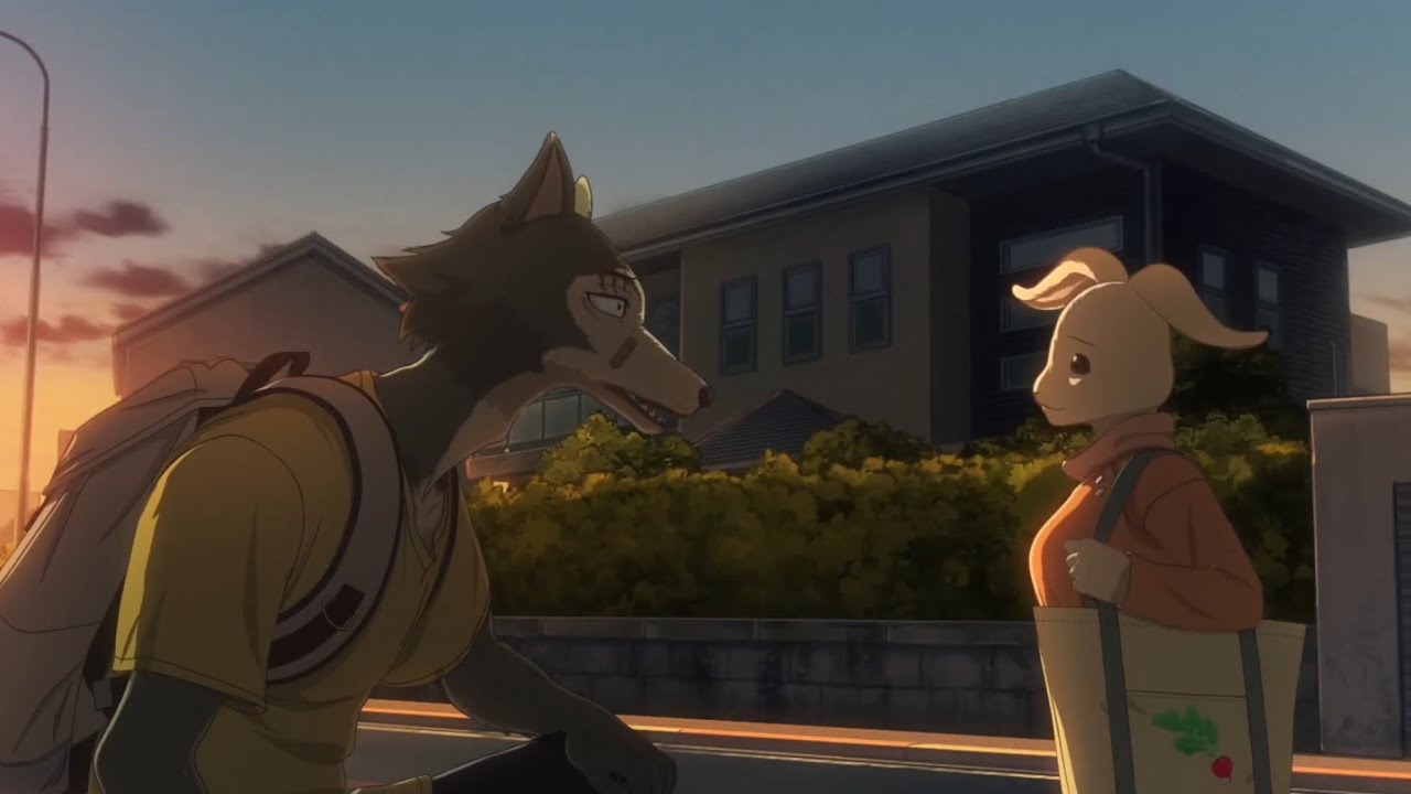 Legoshi meets Haru at the Bus Stop | Beastars Season 3 | English Dub