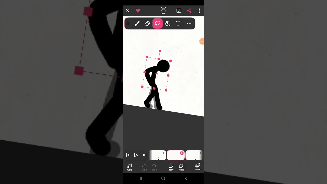 Really easy stickman walk animation tutorial| Game name flipaclip #flipaclip