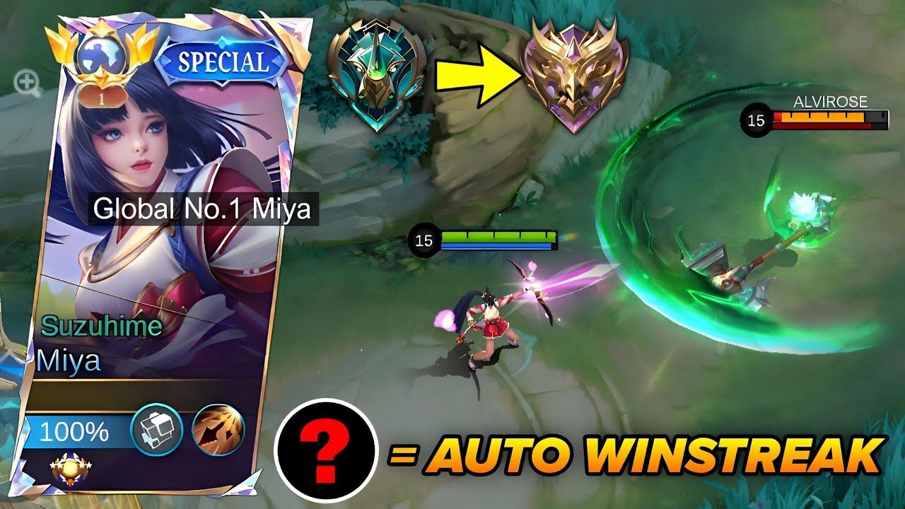 SEASON 39 MIYA BEST 1 SHOT BUILD & EMBLEM FOR AUTO WIN!!🔥 (Best Recommended for Solo Rank) ~ mlbb