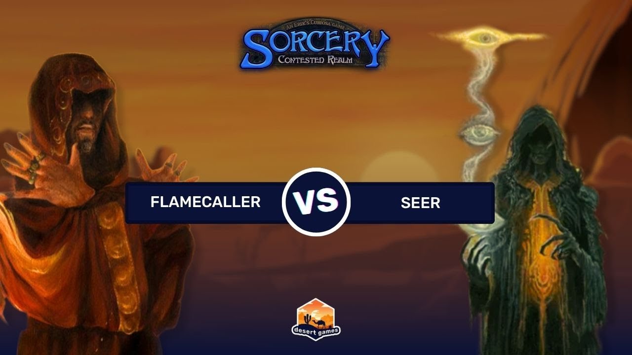 Sorcery contested realm live Gameplay :  Flamecaller vs. Seer