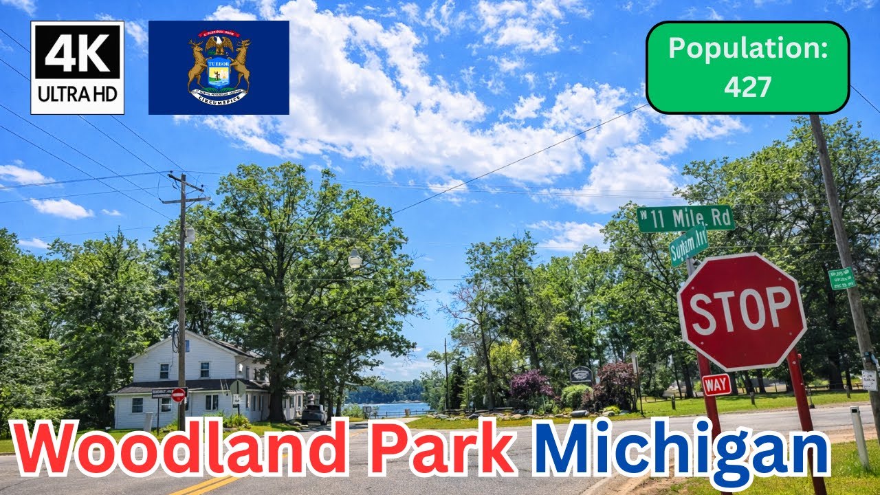 Driving Through Woodland Park, Michigan 🚗 | Scenic Northern Michigan Small Town Drive