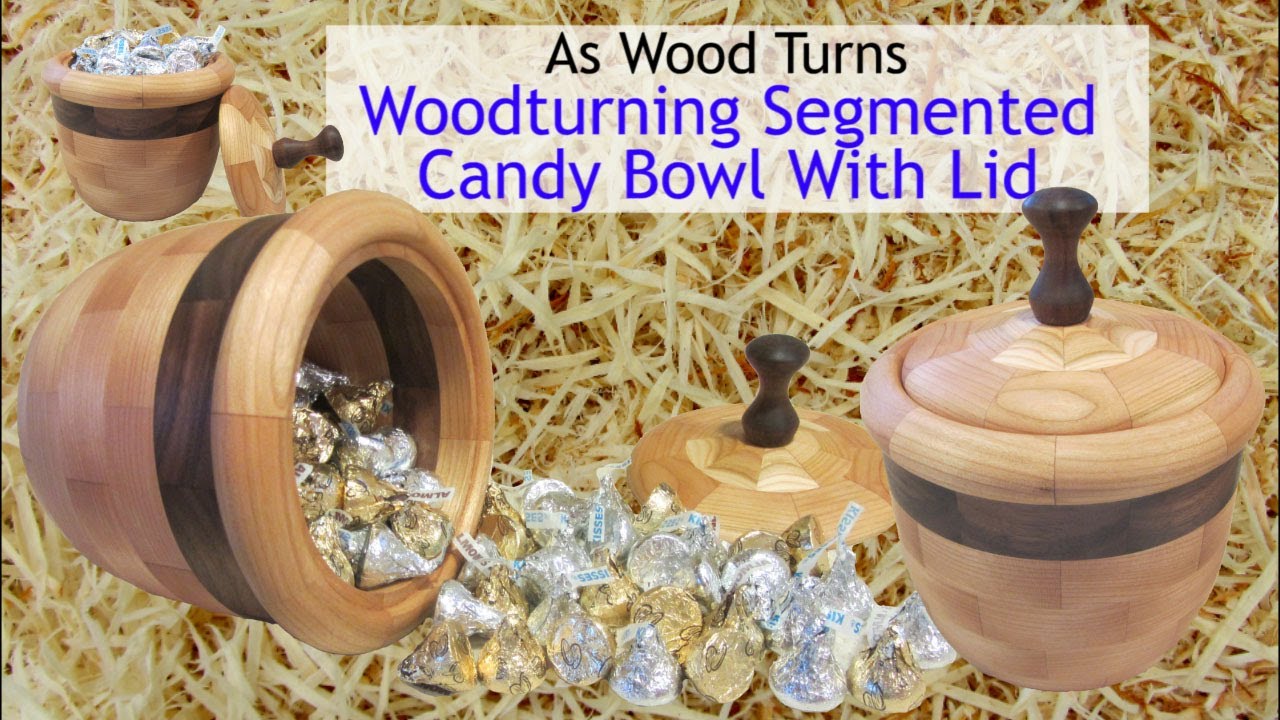 Woodturning Segmented Candy Bowl With Lid