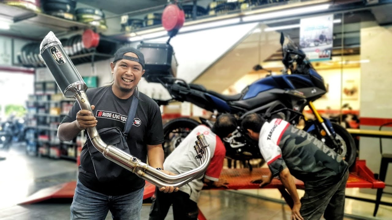 TRACER 900GT PASANG EXHAUST YOSHIMURA R77S PADU TERUKK