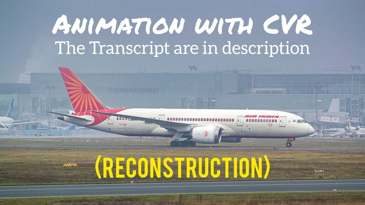Air India Flight 171 Crash || Animation with CVR. (Subtitles/CC On)