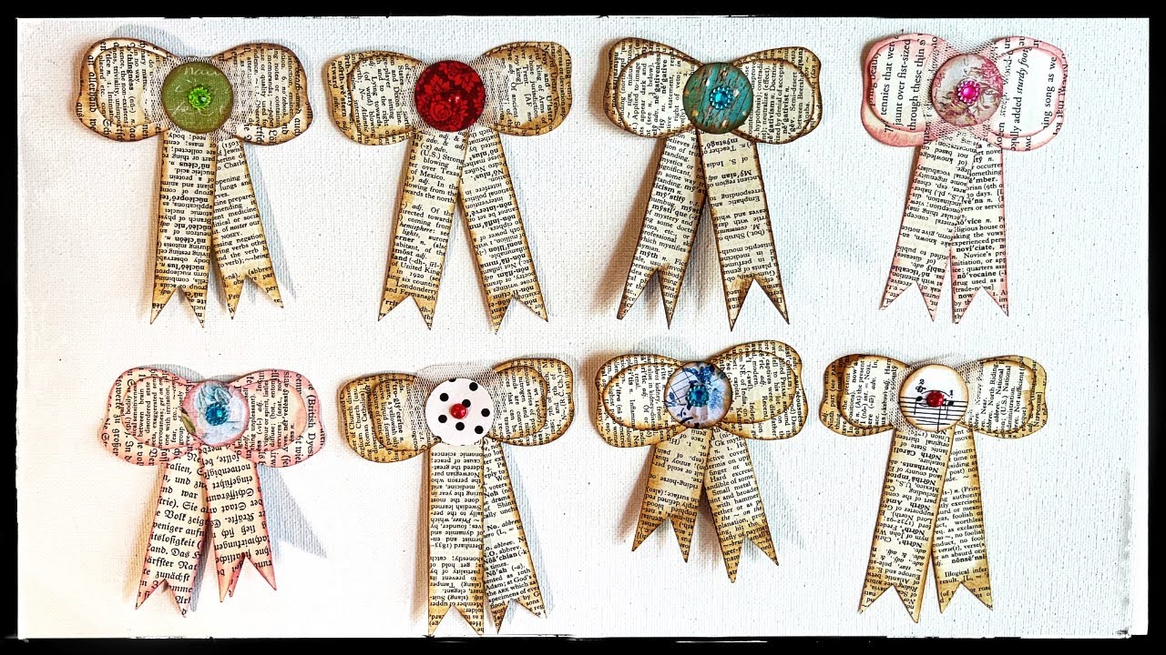 Easy - Book Page Bow Embellishments with a Twist!