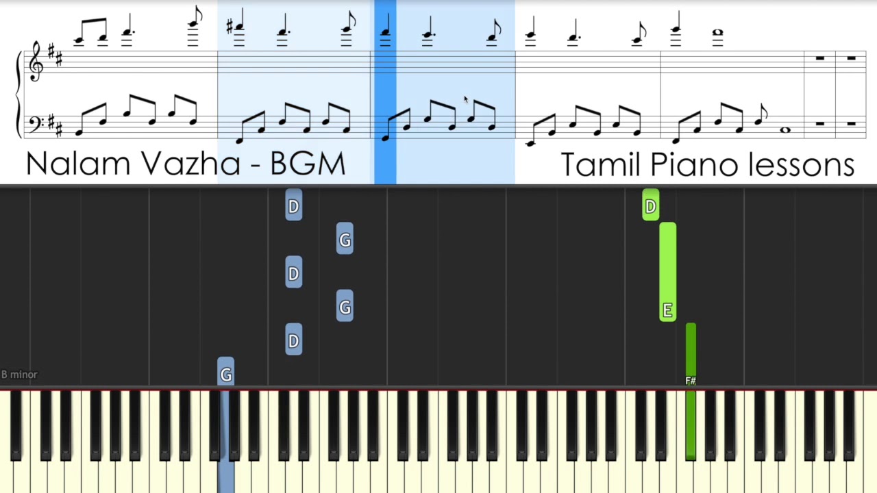 Nalam Vazha (Ilayaraja)  BGM Notes/Sheet Music | Tamil Piano Lessons