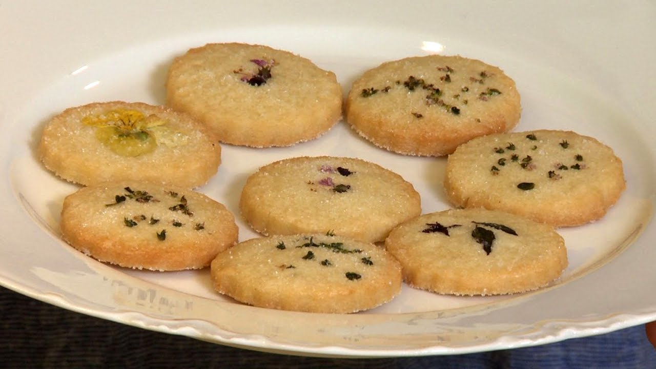 Good Food, Good Life, 365 - Shortbread Cookies Adorned With Fresh Herbs