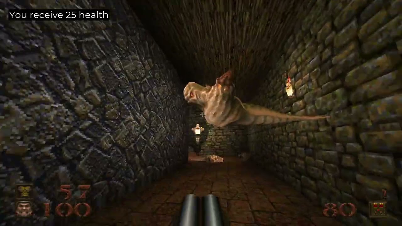 Quake E2M4 The Ebon Fortress gameplay