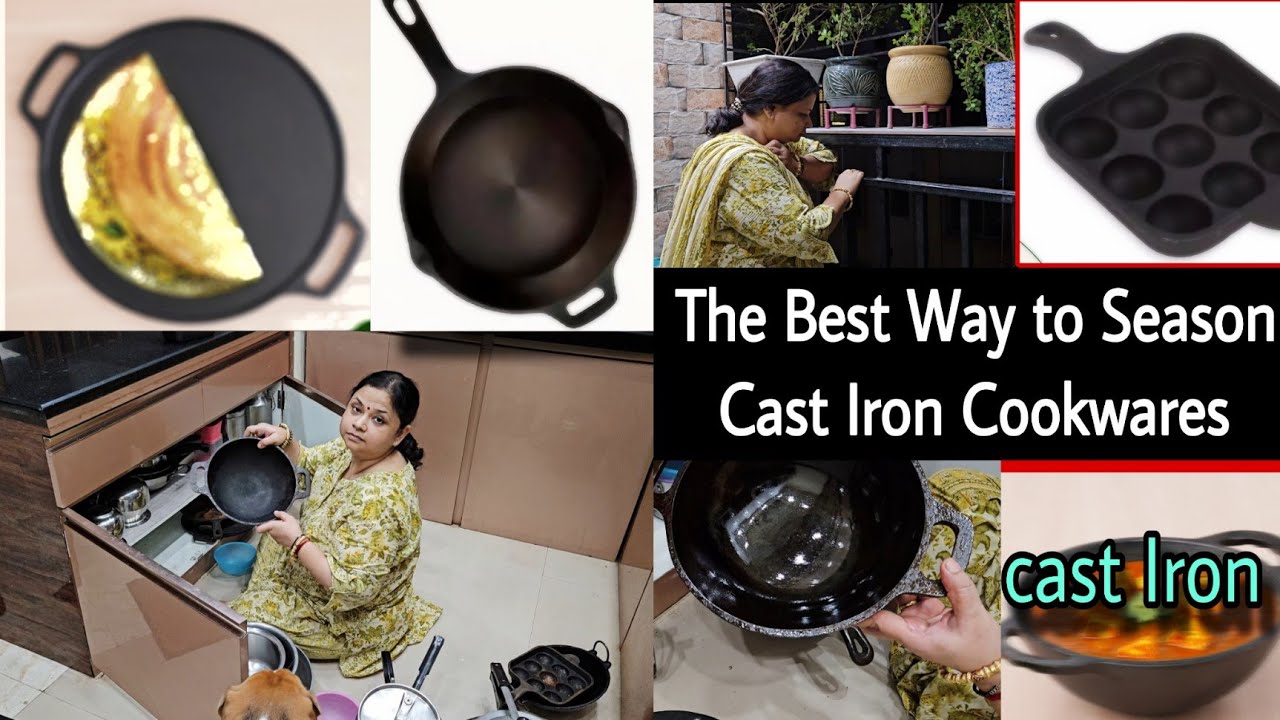 The Best Way to Season Cast Iron kadai, Skillet, Paniyaram pan,Tawa.. with Important Tips!! 