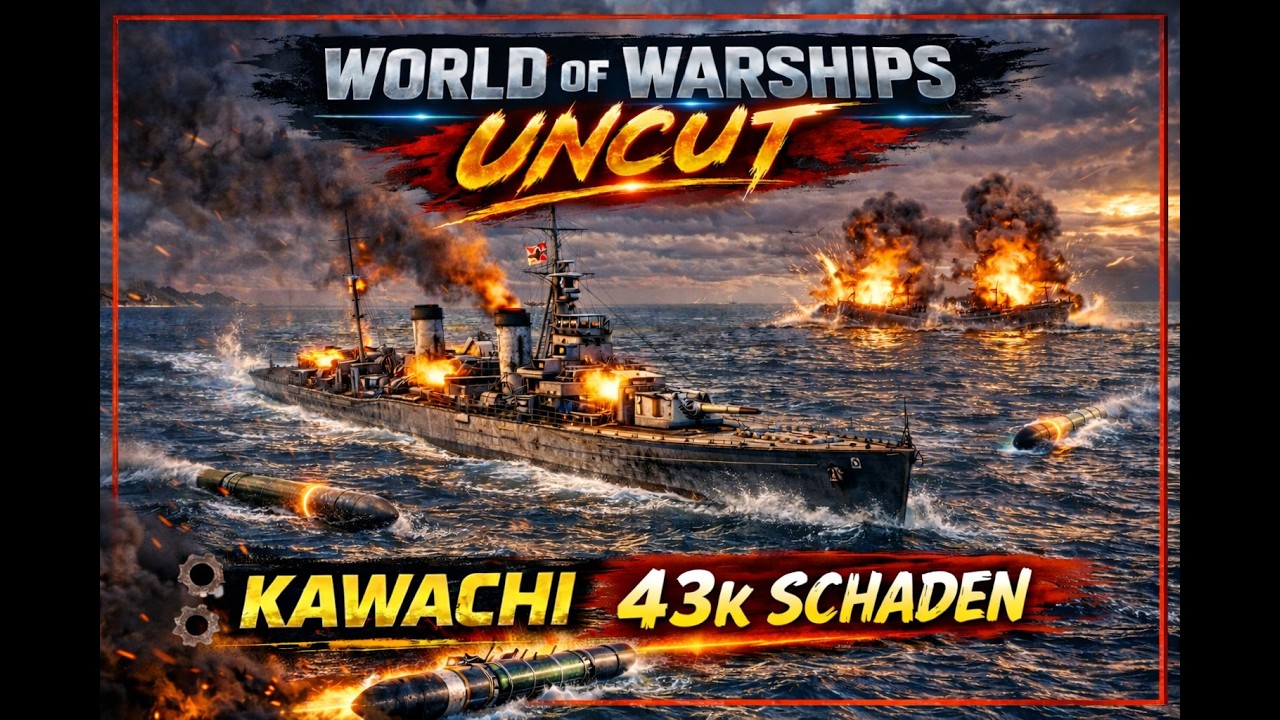 WORLD OF WARSHIPS UNCUT – Kawachi | 43.000 Schaden! 💥