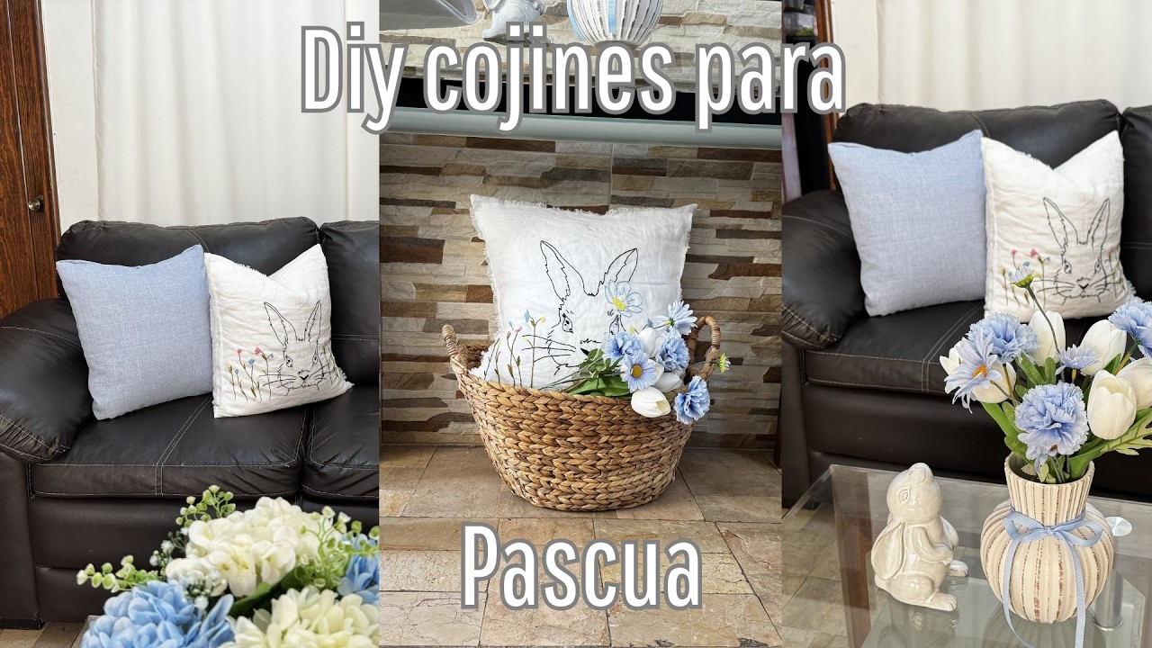 DIY l transforma tu sala con estos cojines de Pascua