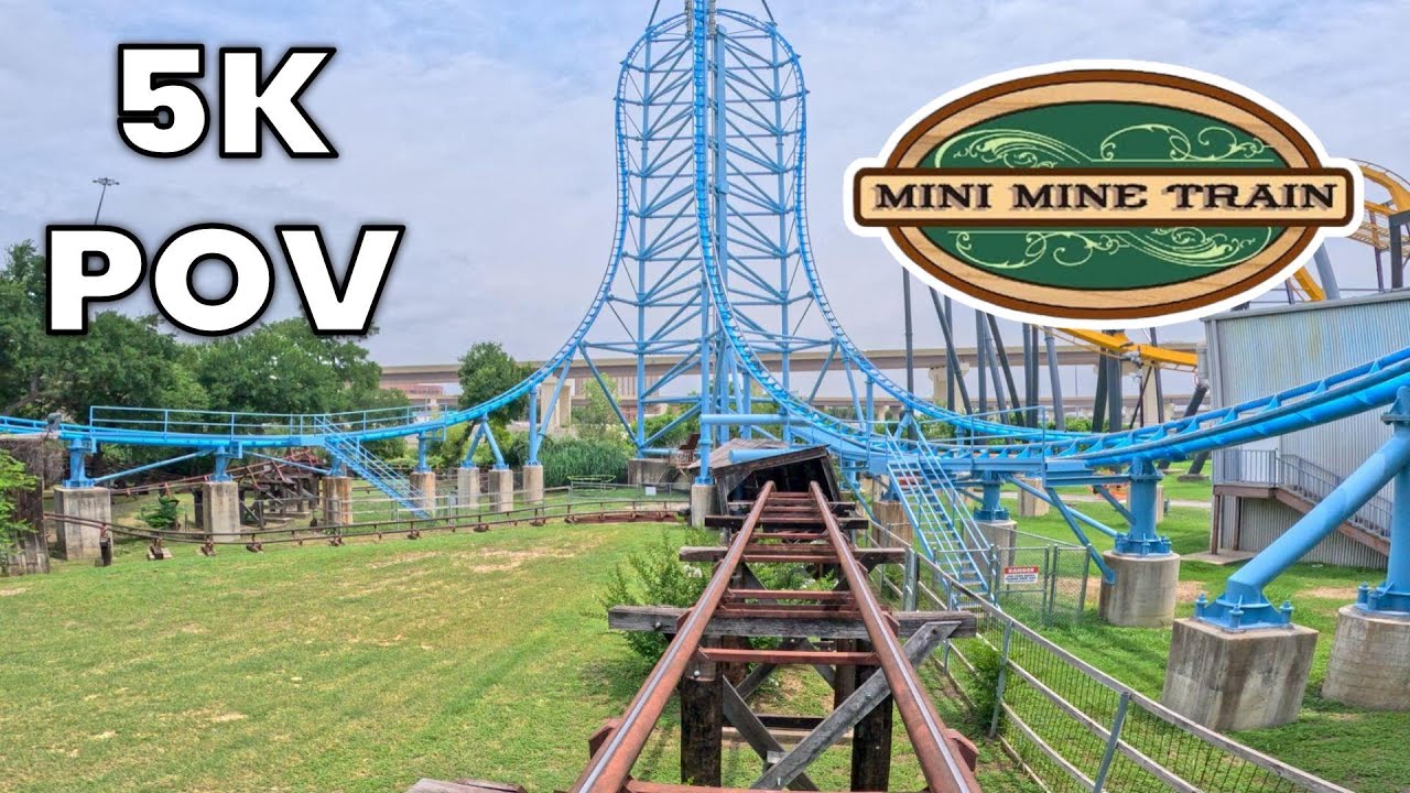 Mini Mine Train Front Row POV [5K] | Six Flags Over Texas 2024