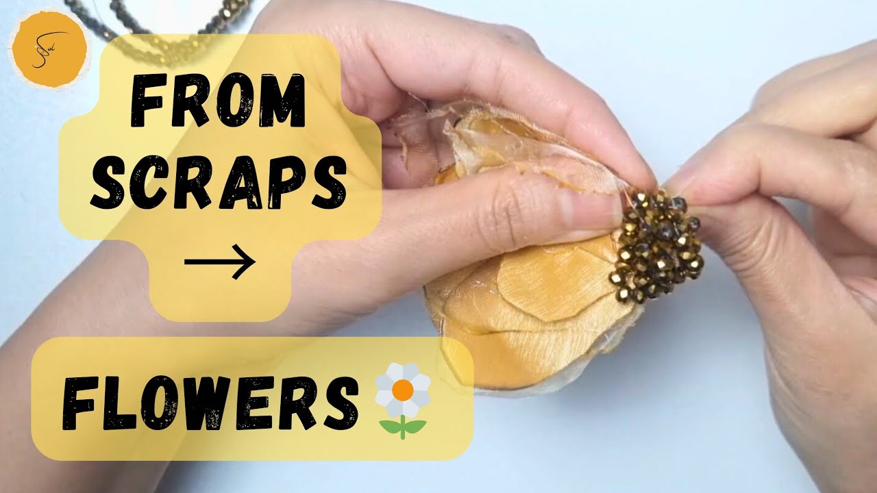 Fabric Flowers from Scraps | Sustainable Fashion & Handmade Accessories🎯Flores de tela con retazos🎯