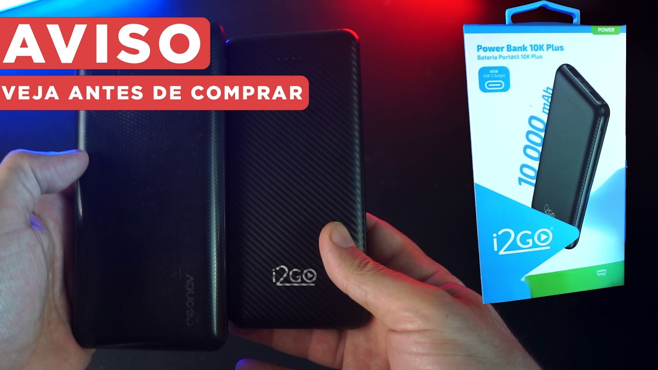 Power Bank Carregador Portátil I2GO 10.000mAh - Unboxing, comparativo Geonav e primeiras impressões