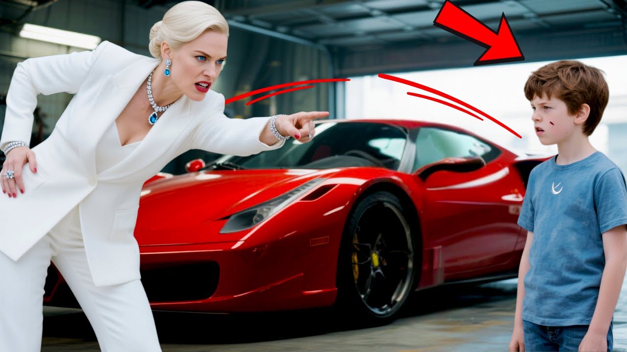 Milionaria urla a un ragazzo : Non toccare  la Mia Ferrari : Ma lui con un gesto la mette a tacere!