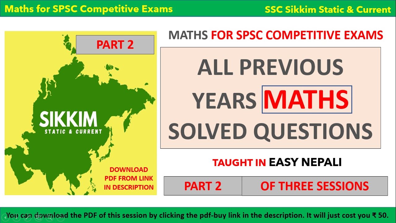 SPSC Maths previous years Questions Part 2 Solved Quantitative Aptitude