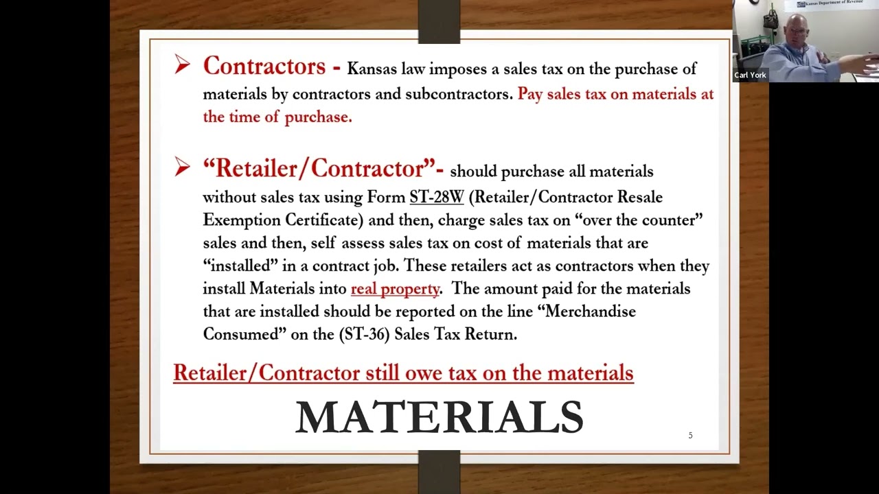 Sales & Use Tax for Construction Contractors Tax Webinar