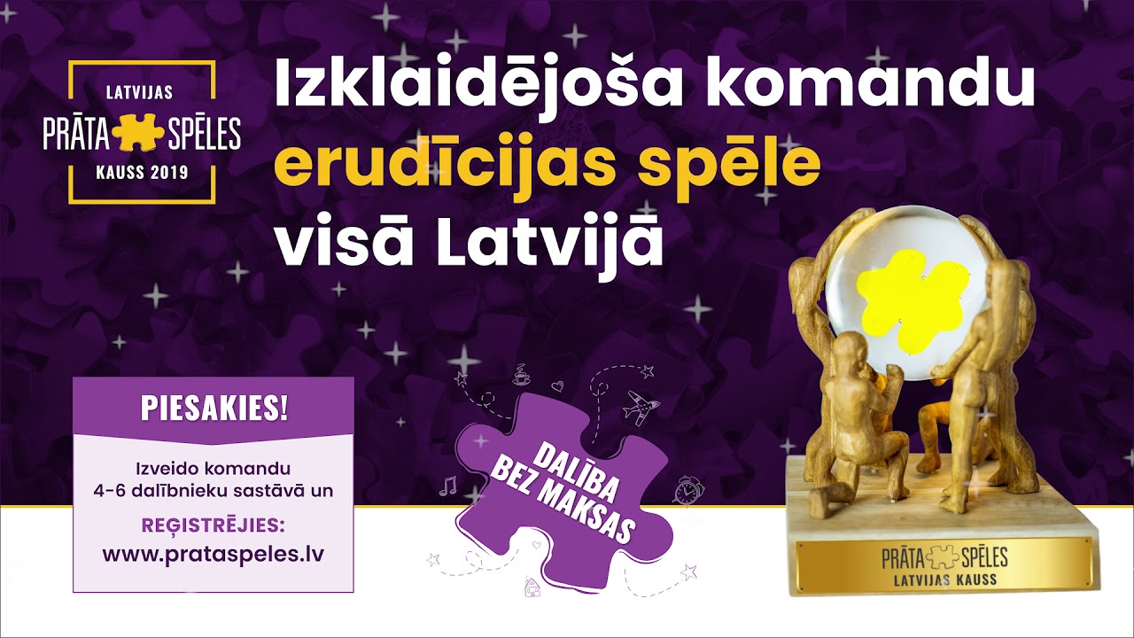 Izklaidējo&scaron;a komandu erudīcijas spēle visā Latvijā