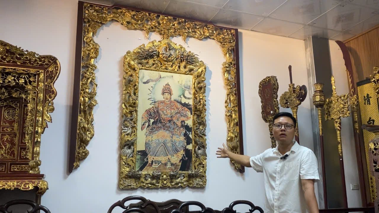 Khung Gương cổ  Ngự Dụng Vua Bảo Đại tặng Mẹ.( 0944963619 )