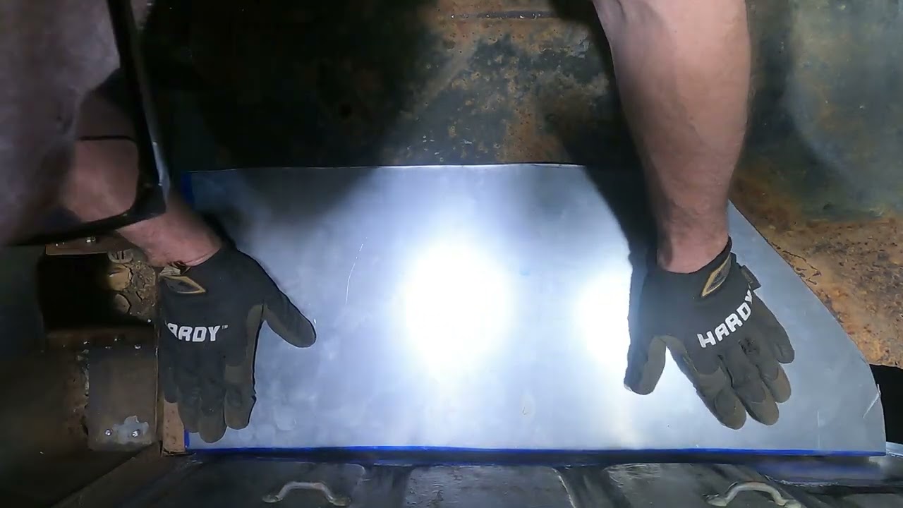 1967 Kaiser Jeep (M715) Project - Rear Floorboards - Installing the first new metal