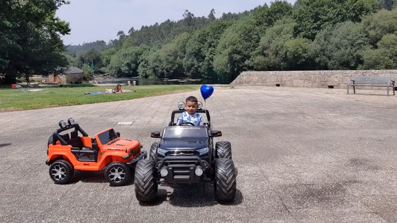 BRINCANDO, CARRO ELÉTRICO MONSTER TRUCK DO BRAYAN