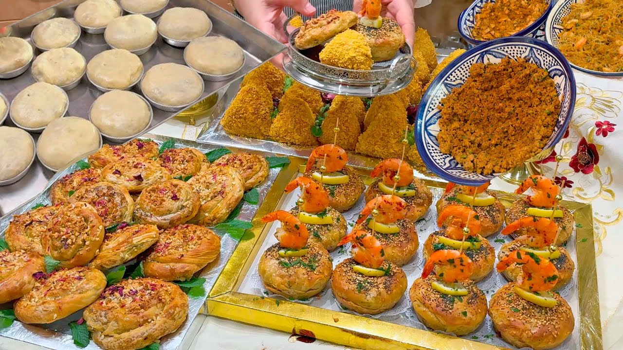 هانا يالالة💃عجينة واحدة غاتهنيك 😋 تشكيلة مملحات خطيرة حشوات سريعة👌سهلة التحضير باش تزيني مائدة رمضان