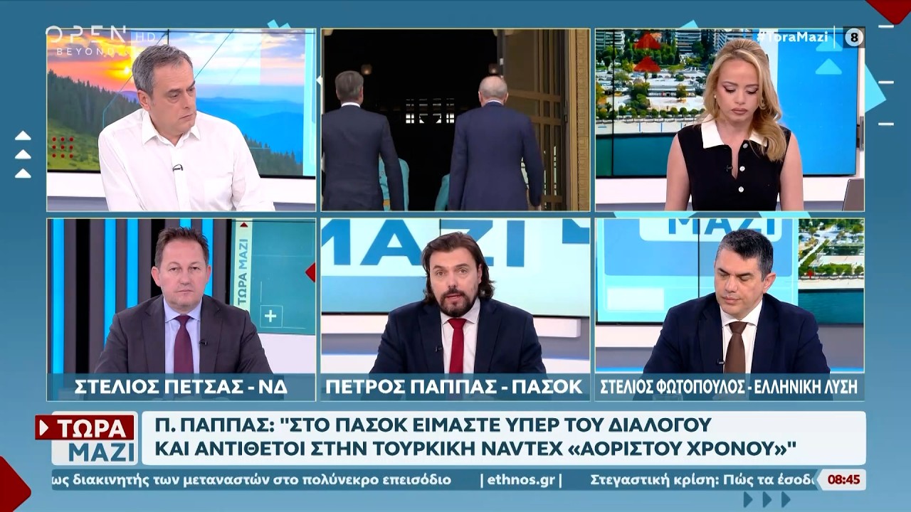 Πολιτική αντιπαράθεση Πέτσα, Παππά και Φωτόπουλου για την συνάντηση Ερντογάν - Μητσοτάκη | Ethnos