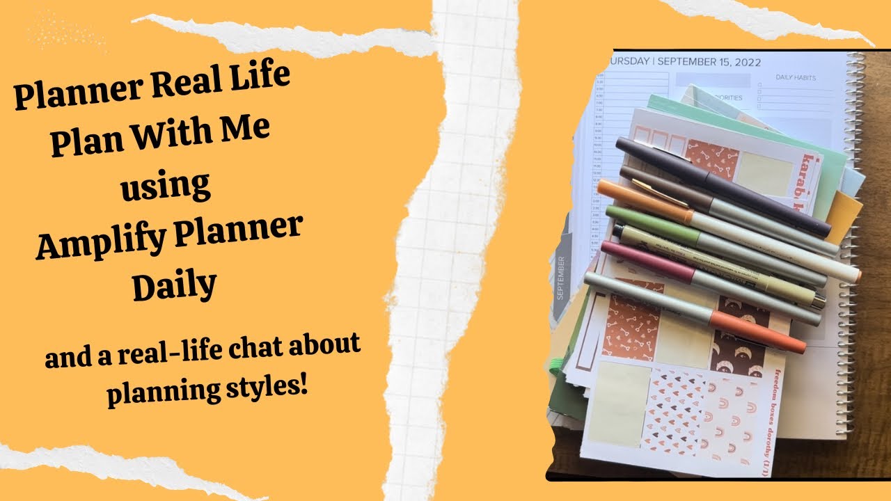 Planner Real Life PLAN WITH ME using Amplify Planner Daily (September 15, 2022)