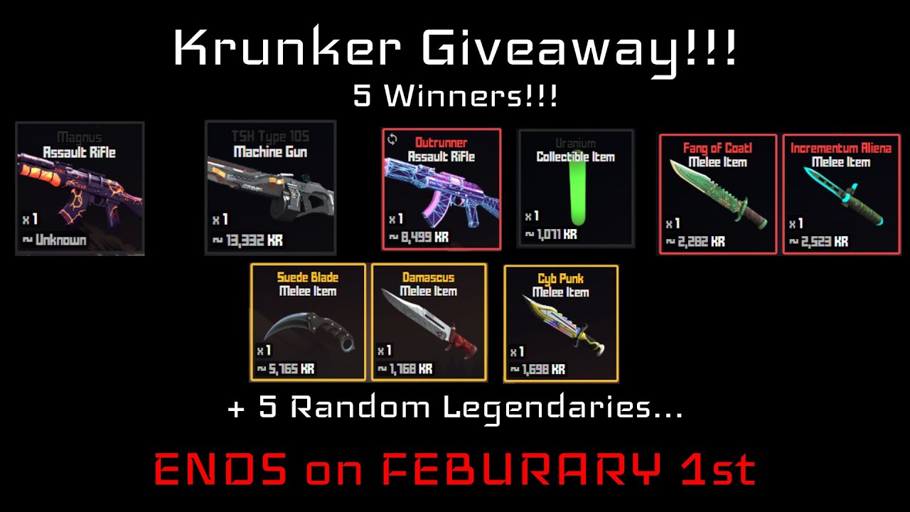[Krunker.io] 5 Winners GIVEAWAY!!!