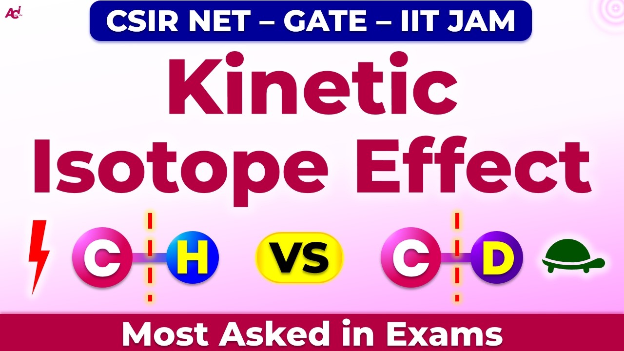 Кинетический изотопный эффект - CSIR NET - GATE - IIT JAM - Магистр физической органической химии