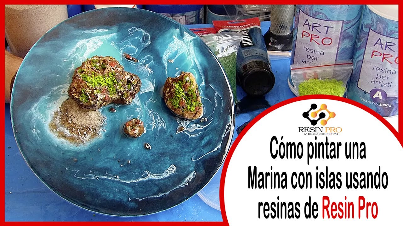 Cómo pintar una Marina con islas usando resinas de Resin Pro