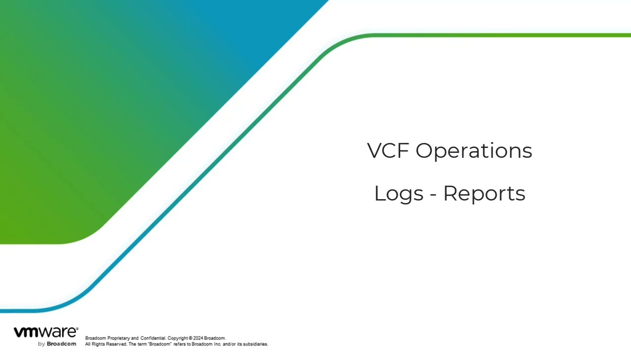 Aria Operations for Logs - 6 - Reports