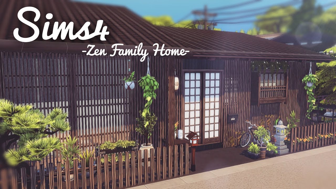 ZEN FAMILY HOME [ 平屋の和モダン住宅 ] Sims4 | PS4 | No CC | Speed Build シムズ4建築
