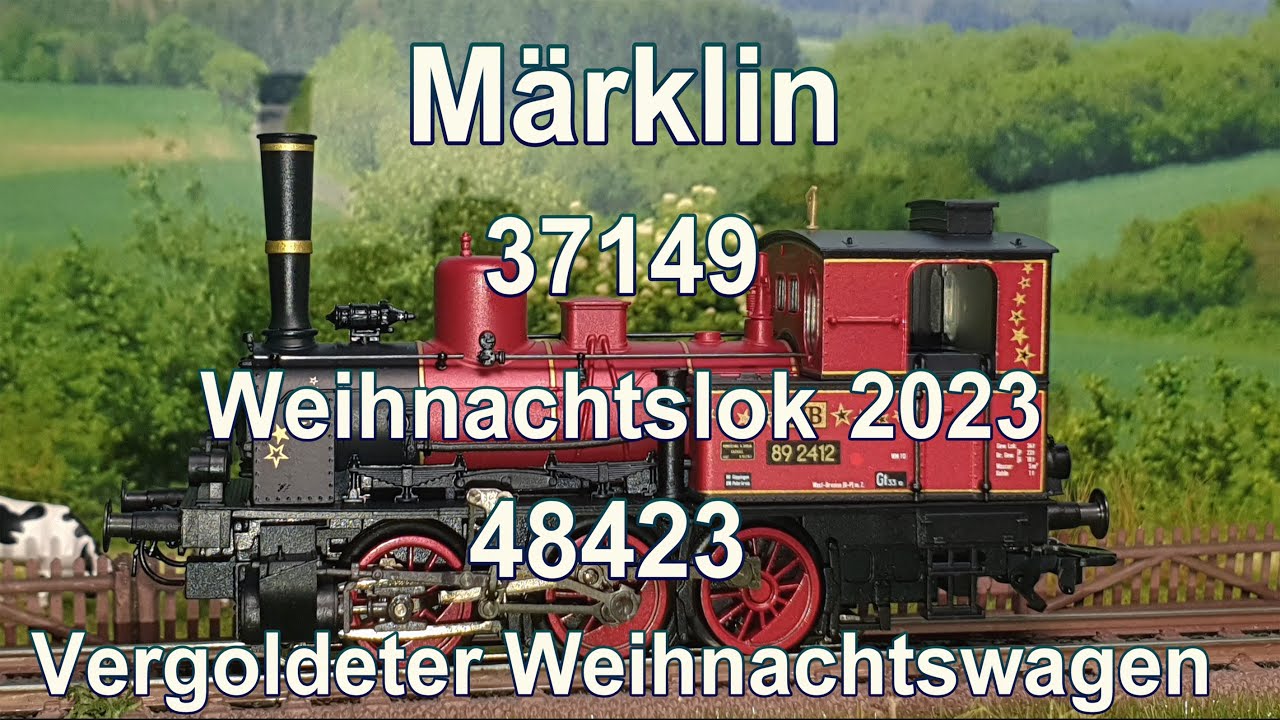 Märklin 37149 BR 89 Weihnachtslok & 48423 WB Wagen 4K UHD 60fps