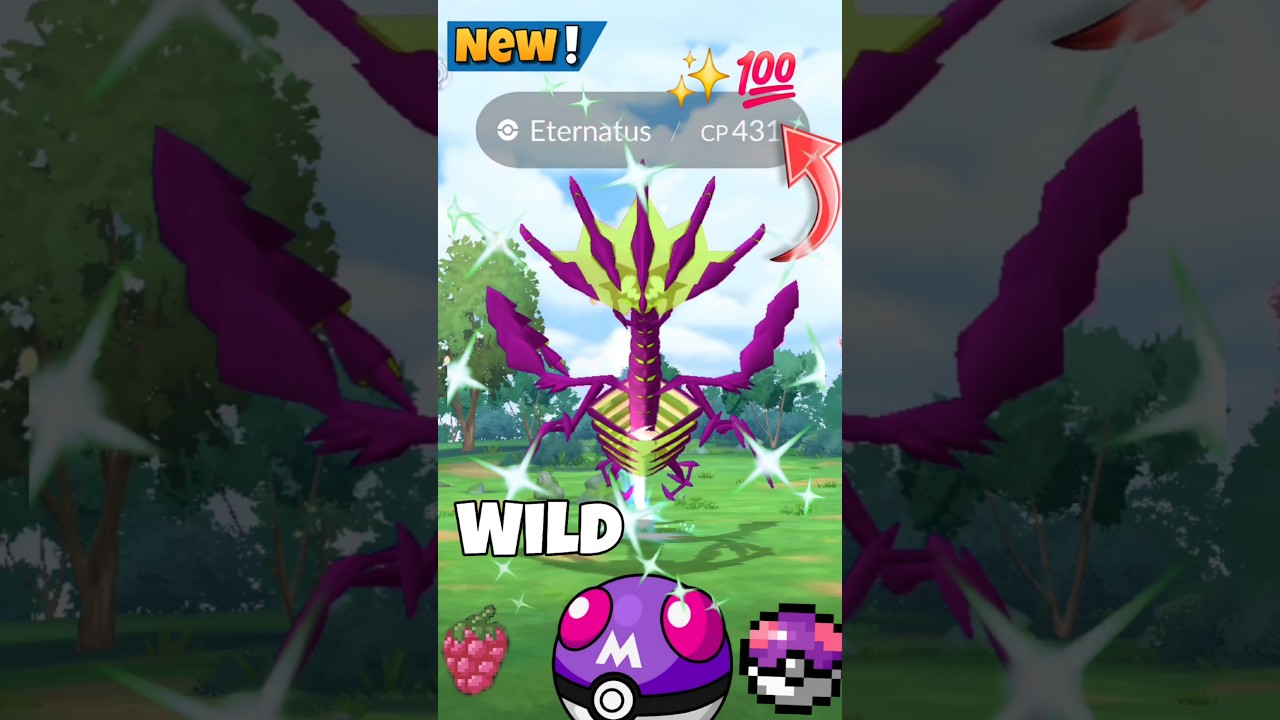 О боже!😲 В Pokemon Go появился дикий Этернатус