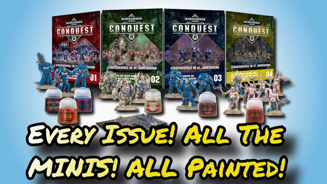 Warhammer 40K Conquest - Every issue! All the miniatures! All painted!
