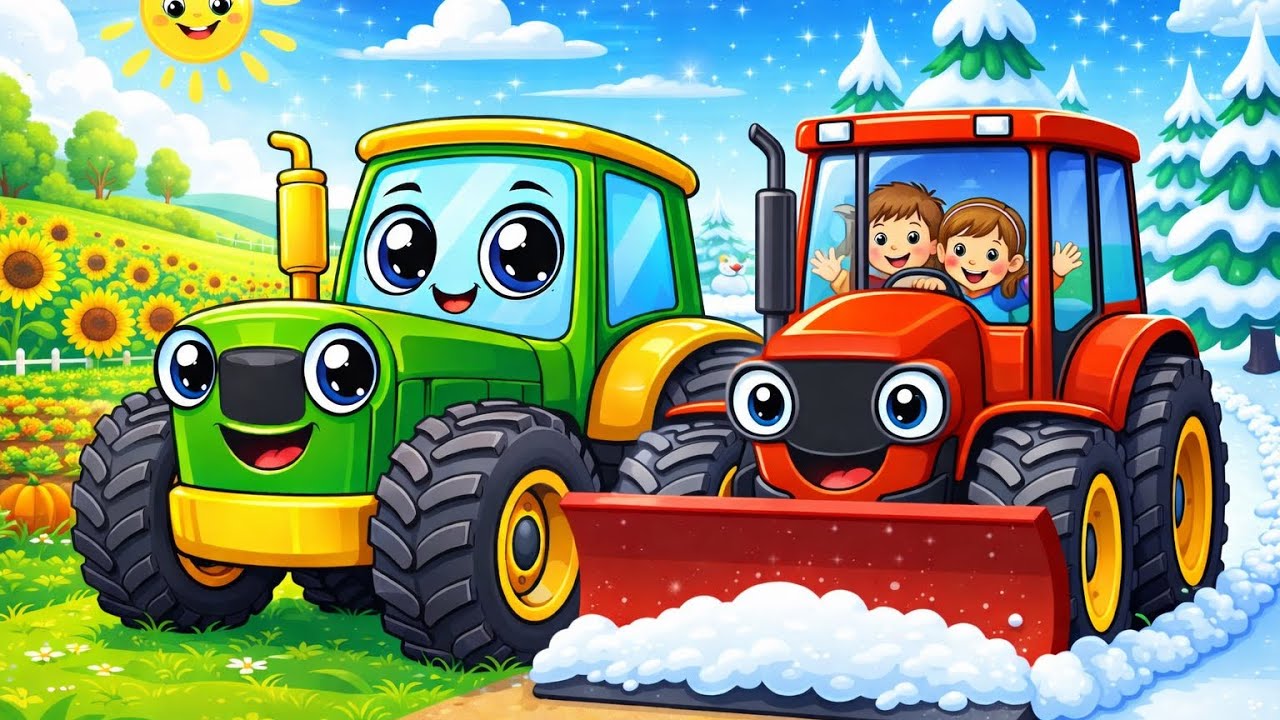 Lernt den freundlichen roten Traktor kennen 🚜♥️| Ich bin ein Trak-Trak-Traktor 🚜|