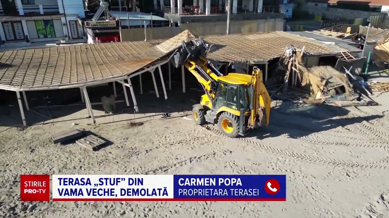 Celebra terasă Stuf din Vama Veche a fost demolată