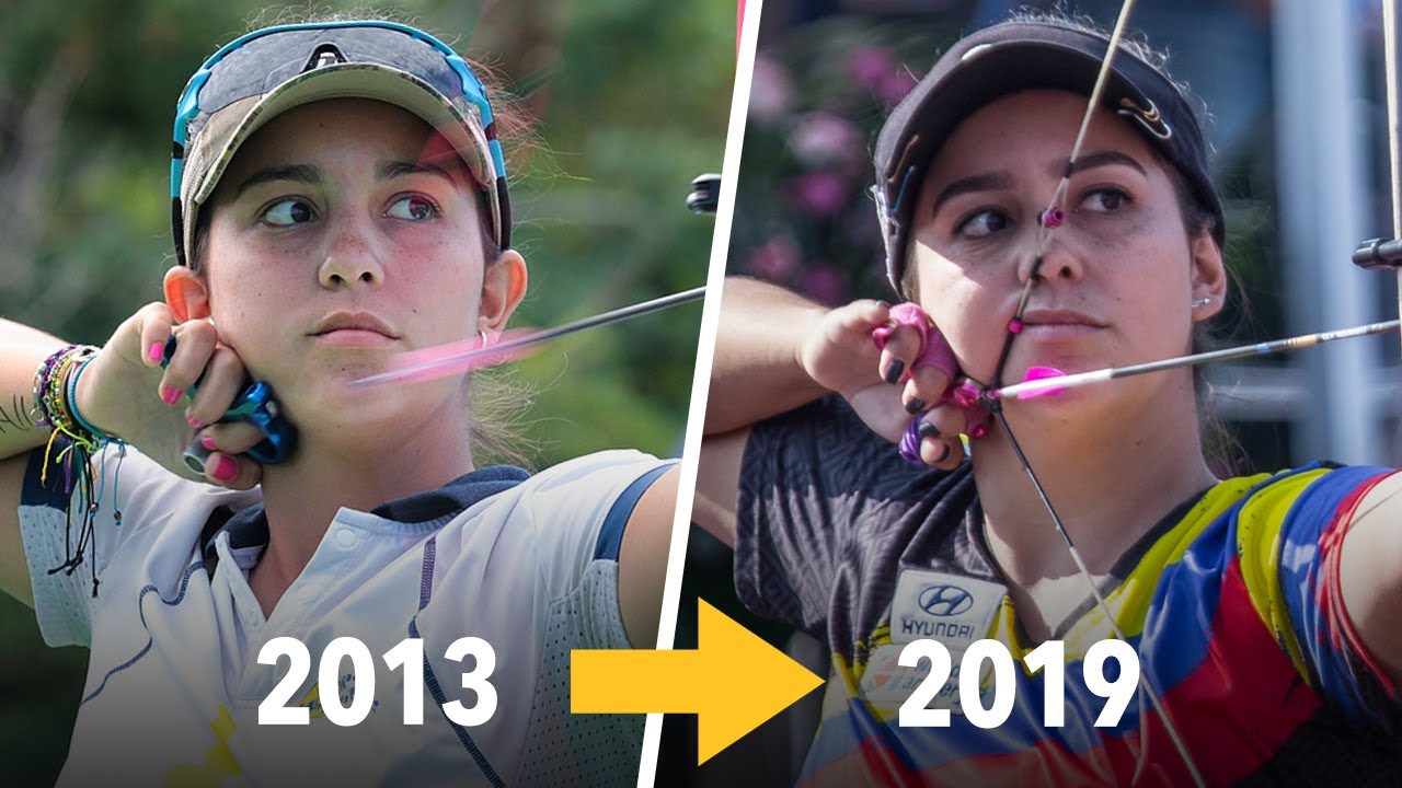 Sara Lopez 🇨🇴 archery technique evolution (2013-2019)