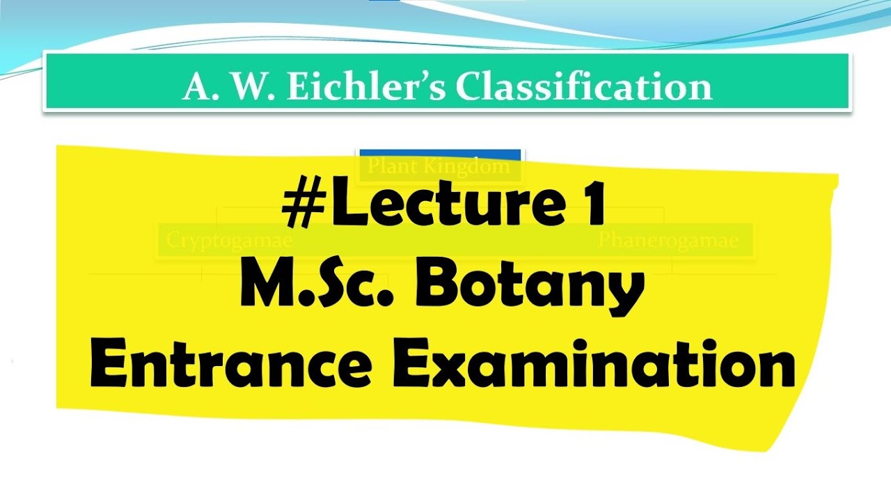 #Lecture No. 1 | M.Sc. Botany Entrance Exam |